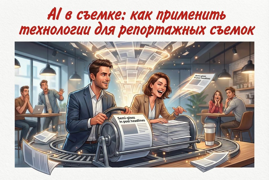 Иллюстрация использования технологий искусственного интеллекта в репортажной фотографии