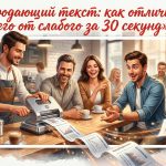 Сравнение продающего текста и слабого текста