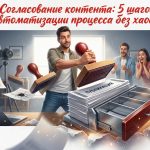 Схема автоматизации процесса согласования контента и устранения хаоса из 5 шагов