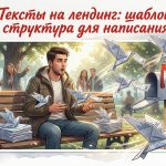 Схема структуры продающего текста для лендинга и шаблон написания блоков