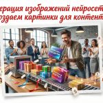 Процесс генерации изображений нейросетью для создания уникального контента