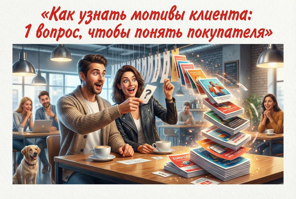 Иллюстрация к статье о выявлении мотивов клиента и понимании покупателя с помощью одного вопроса