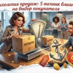 Иллюстрация 5 техник влияния на выбор покупателя в психологии продаж