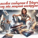 Интерфейс записи голосового сообщения в мессенджере Telegram