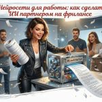 Иллюстрация использования нейросетей и искусственного интеллекта для успешной работы на фрилансе