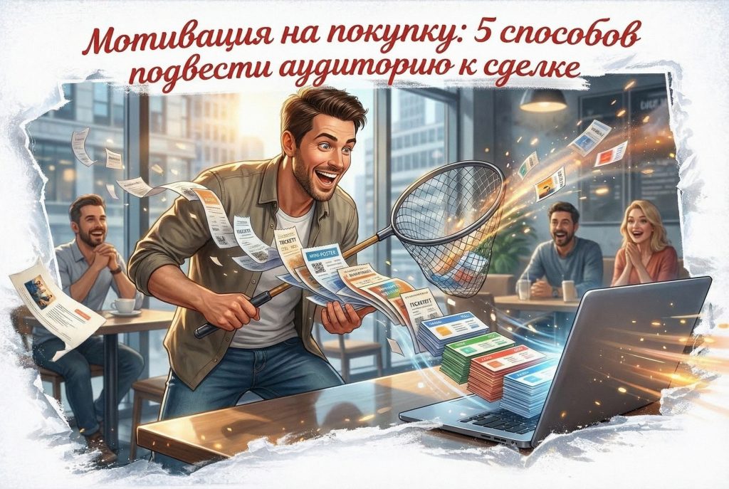 Схема 5 способов мотивации целевой аудитории на совершение покупки