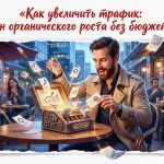 Схема или график органического роста трафика на сайт без рекламного бюджета